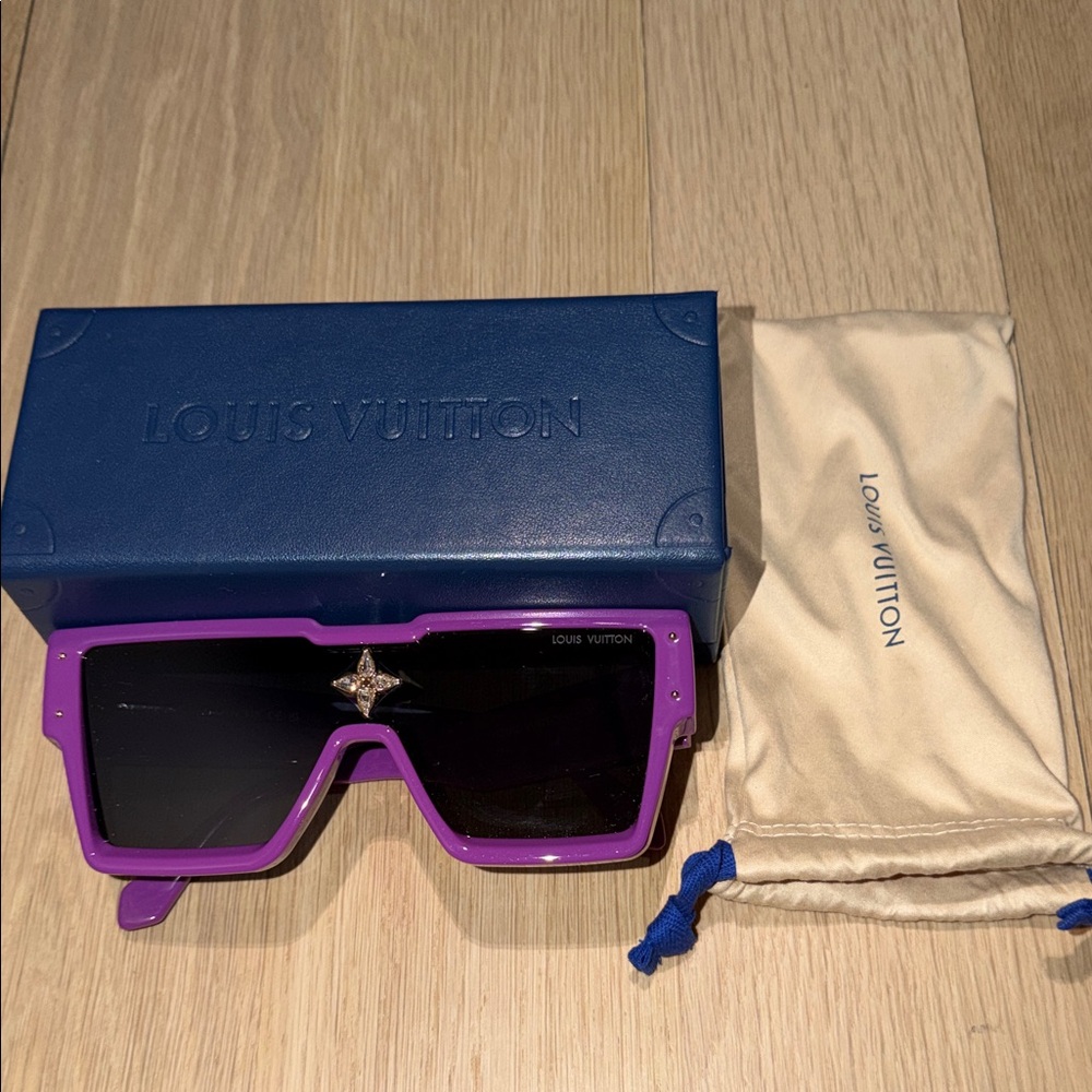 Louis Vuitton Purple Shield Sunglasses with Center Star